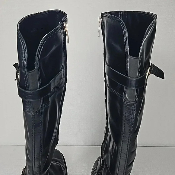 Enzo Angiolini Black Leather Riding Boots Size 8.5 - Picture 14 of 17